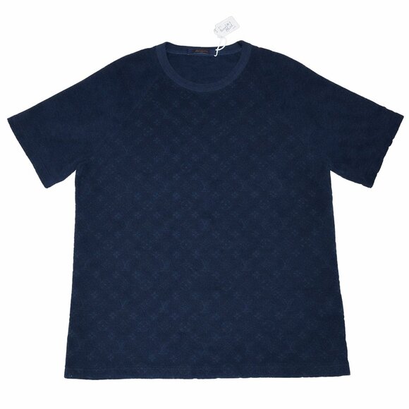 Louis Vuitton Silk Blend Jacquard Monogram Tee | Size 4L/US 3XL - Picture 5 of 15